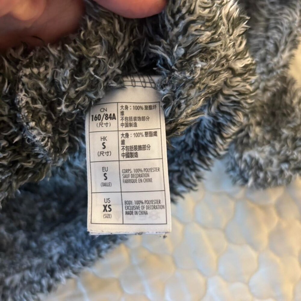 Disney Parks Women’s Mickey Mouse Sherpa Fleece Zipper Jacket Grey Size XS - Picture 4 of 4